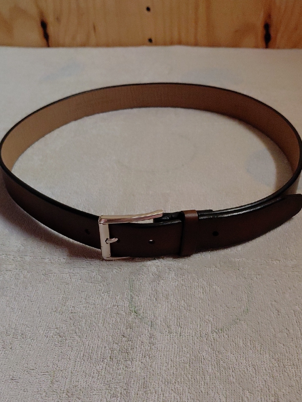 Men's Dockers Brown Belt/Black Edging With Silvertone Buckle-34"